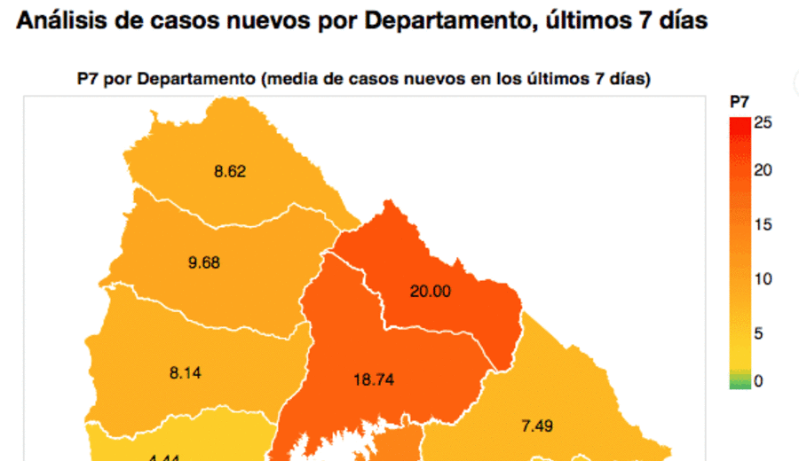imagen de Uruguay no tiene más departamentos “en rojo” por Covid-19, según índice de Harvard