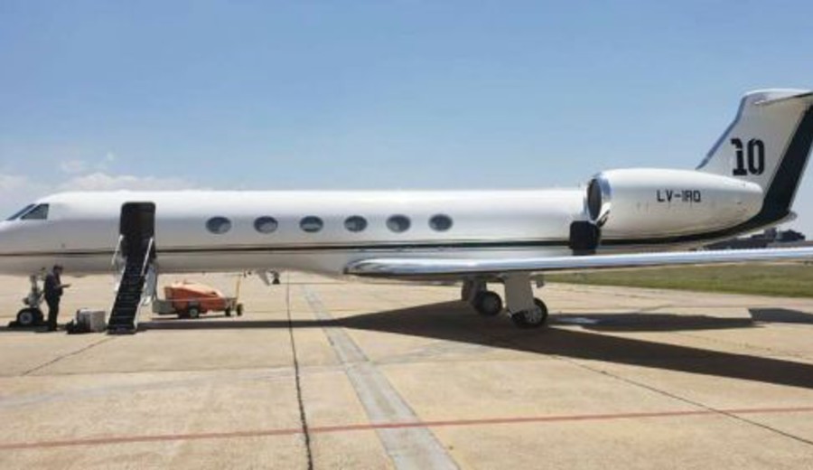 imagen de Cómo es el avión de Lionel Messi en el que viajó la comitiva presidencial a México
