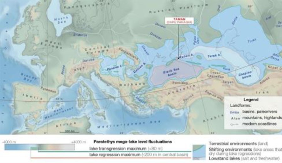 imagen de Paratetis, el mayor lago de agua dulce de la historia del mundo