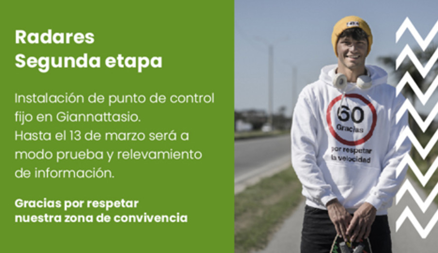 imagen de Instalación de puntos fijos de control de velocidad en Ciudad de la Costa
