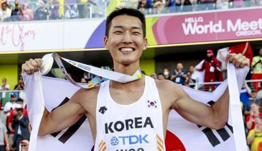 imagen de Saltador de altura surcoreano Woo Sang-hyeok gana la plata en el Campeonato Mundial de Atletismo