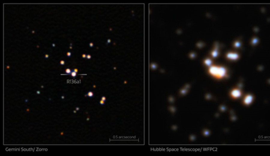 imagen de La estrella más masiva no resulta serlo tanto