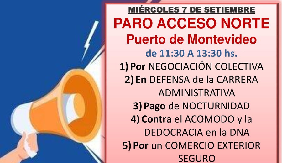 imagen de AFA: Paro en Acceso Norte - Puerto de Montevideo