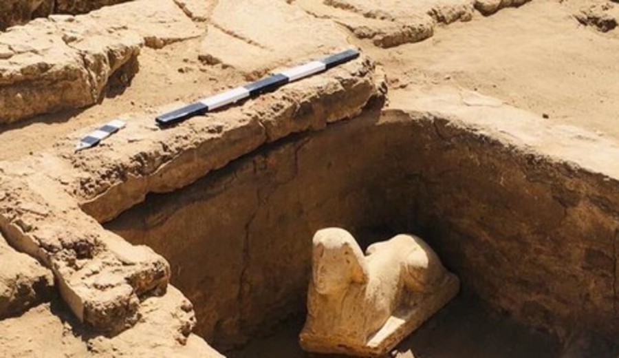 imagen de Hallan en Egipto una esfinge real de la época romana