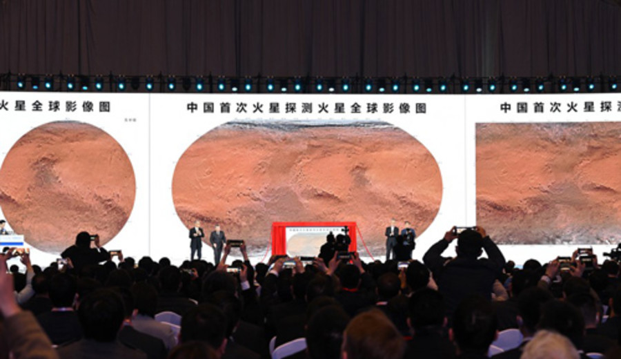 imagen de China publica imágenes globales a color de Marte