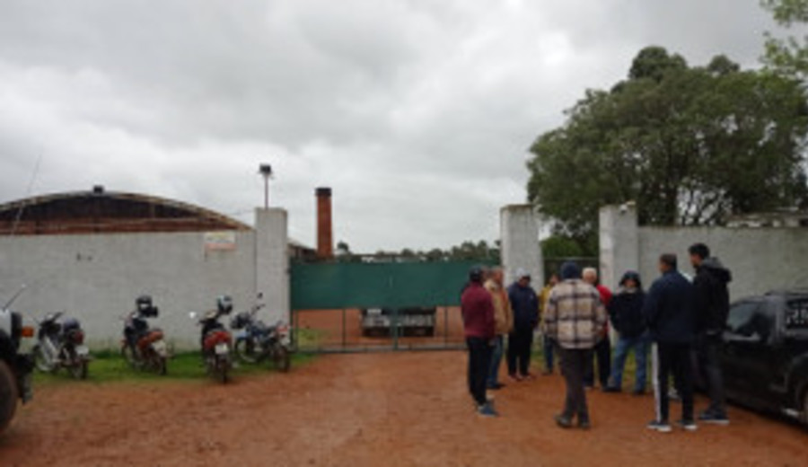 imagen de Trabajadores de la fábrica de ticholos de Radiccioni, culpable de matar a sus socios, trancan el acceso a la planta