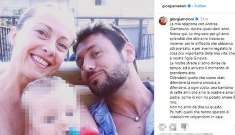 imagen de Meloni anuncia que se separa de su pareja