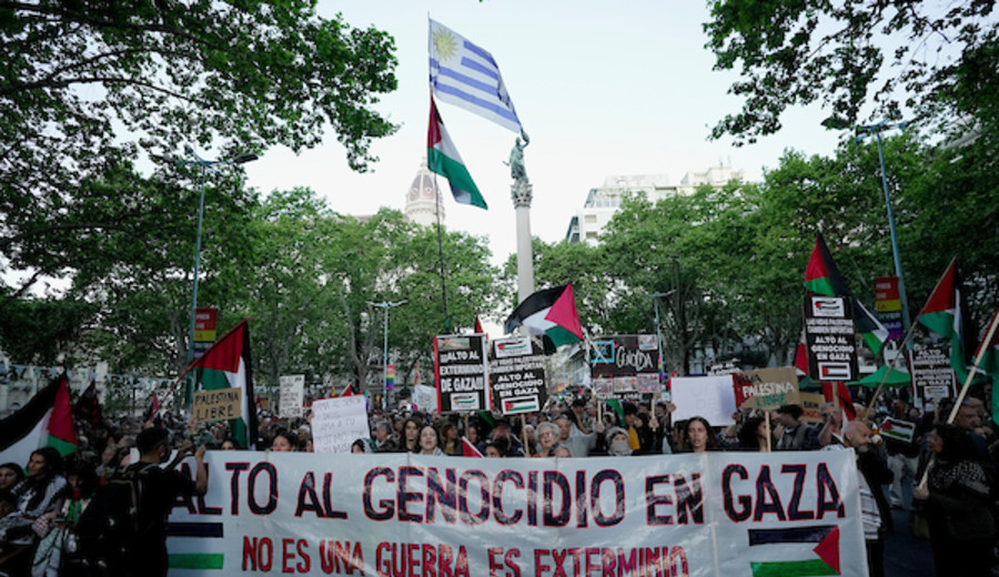 imagen de Marcha por Palestina exigió el alto al fuego, el cese del bloqueo a Gaza y el ingreso de ayuda humanitaria