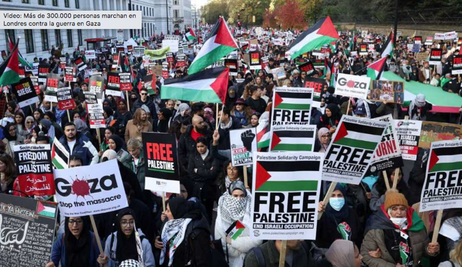 imagen de Más de 300.000 personas piden en Londres un alto el fuego en Gaza