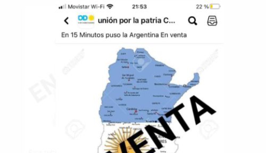 imagen de Unión por la Patria: Argentina en venta, estamos en liquidación