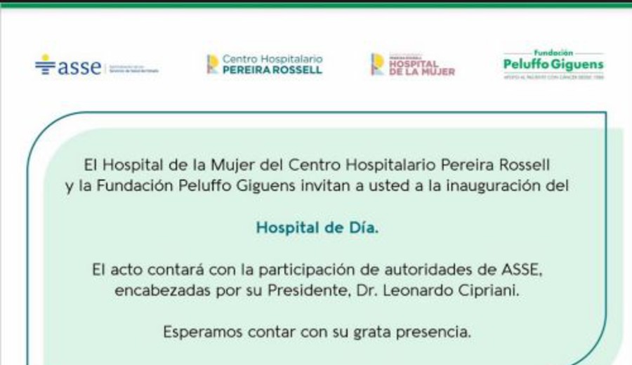 imagen de El Hospital de la Mujer y la Fundación Peluffo Giguens inauguran el nuevo Hospital de Día.