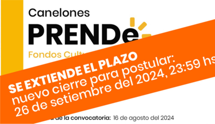imagen de Extensión de la convocatoria Canelones PRENDE, Fondos Culturales