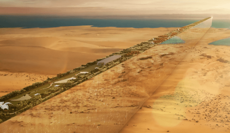 imagen de Arabia Saudita construye en el desierto una megaciudad, The Line, que hospedará a 9 millones de personas