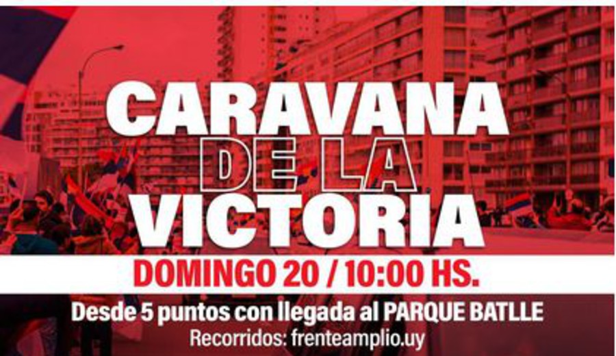 imagen de Frente Amplio realiza Caravana de la Victoria y Gran Acto Final