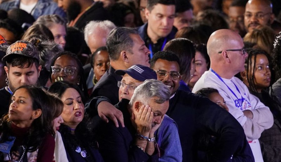 imagen de Kamala Harris canceló su discurso en el comando de campaña: “Todavía tenemos votos por contar”