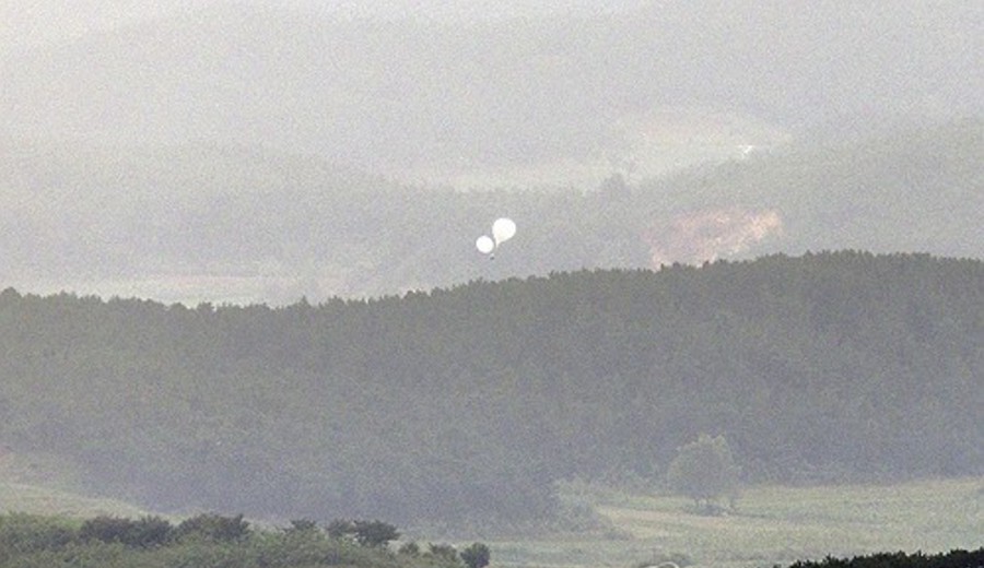 imagen de Corea del Norte lanza de nuevo globos con basura hacia Corea del Sur