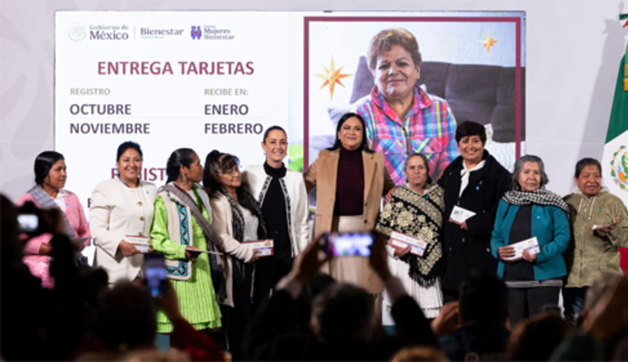 imagen de Claudia Sheinbaum lanza Pensión Mujeres Bienestar para mujeres entre 60 y 64 años