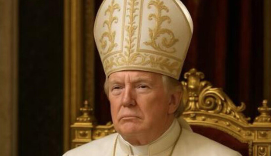imagen de Un sugerente fotomontaje de Trump invade elección del papa