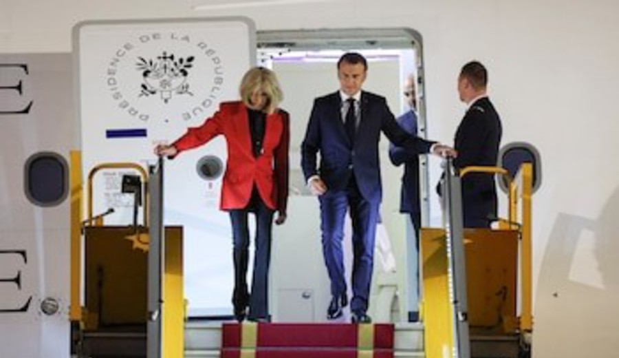 imagen de El video del incidente de pareja entre Macron y su esposa que sacude a Francia