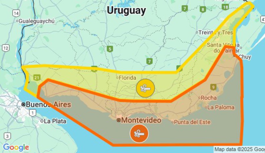 imagen de Zona costera del país con advertencia meteorológica naranja