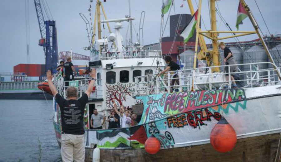 imagen de La Flotilla de la Libertad ultima la partida este domingo de su barco 'Handala' con destino a Gaza