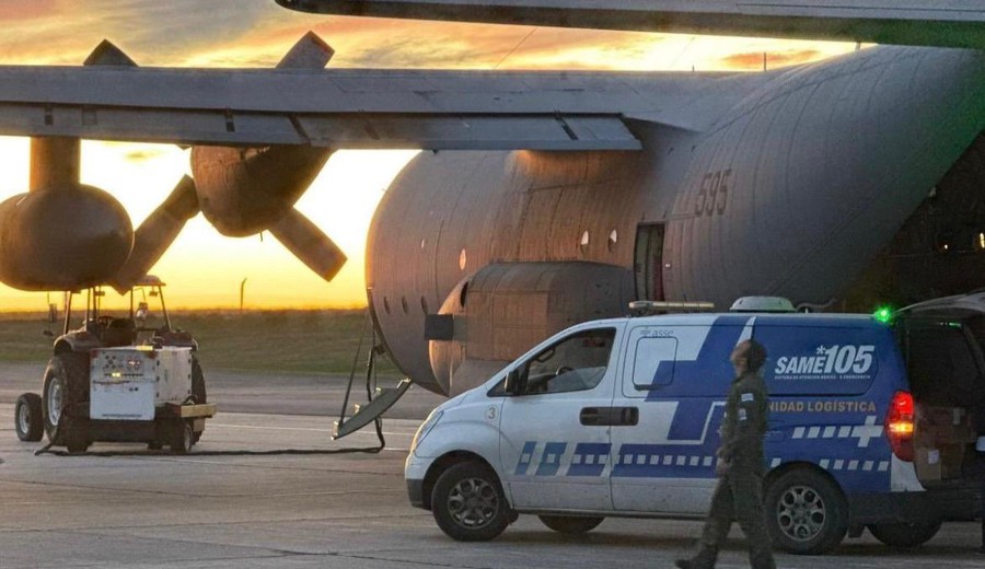 imagen de Se llevó a cabo el primer vuelo sanitario múltiple, que trasladó niños con quemaduras severas