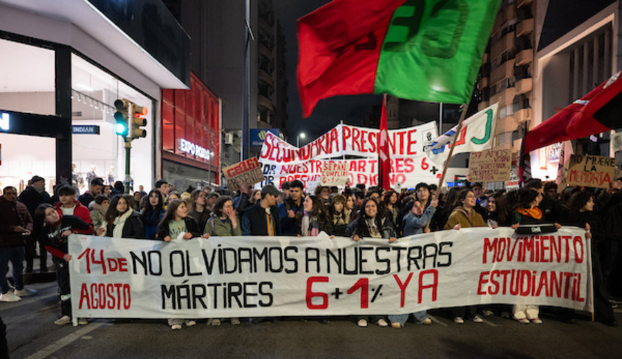 imagen de Estudiantes marcharon por el 6+1 y en homenaje a sus mártires