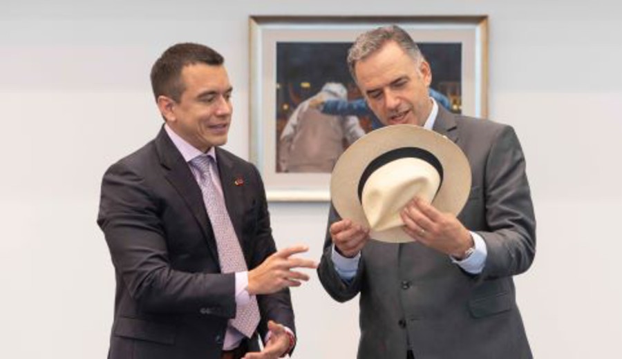 imagen de El presidente recibió a su par ecuatoriano, Daniel Noboa