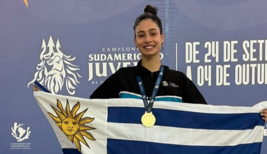 imagen de Sudamericano Juvenil de Natación: Angelina Solari fue oro en los 50 metros libres