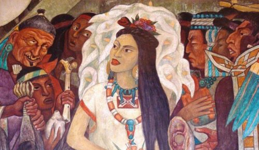 imagen de "La Malinche", de traidora a heroína ante la conquista española
