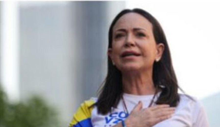 imagen de María Corina Machado premio Nobel por impostura