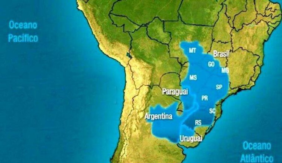 imagen de Acuífero Guaraní, reservorio de agua, está a más de 1.500 mts de profundidad bajo Brasil, Argentina, Paraguay y Uruguay