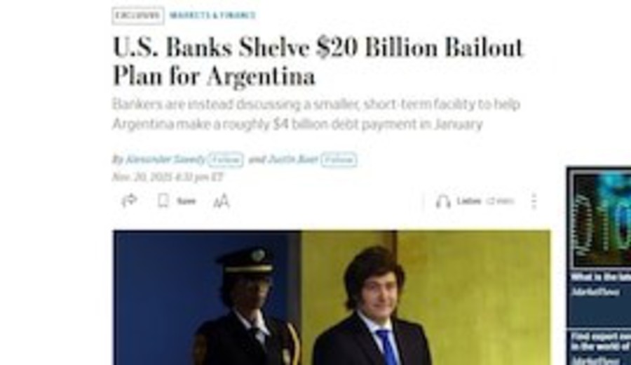 imagen de Argentina: préstamo por USD 5.000 millones con bancos de USA; ¿para qué alcanzaría la asistencia de Wall Street?