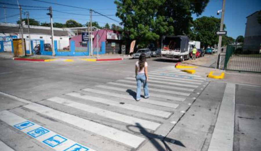 imagen de Montevideo tendrá cebras con pictogramas para facilitar cruces peatonales
