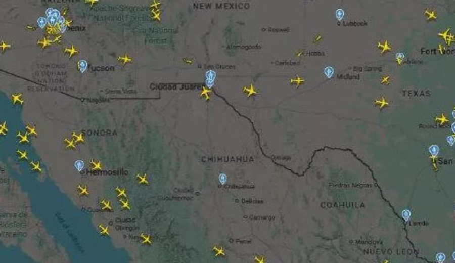 imagen de EEUU cierra el espacio aéreo en un área limítrofe a México durante 10 días por "razones especiales de seguridad"