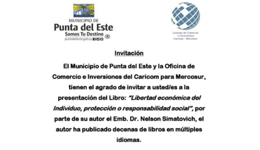 imagen de Presentación del libro "Libertad económica del Individuo" de Nelson Simatovich