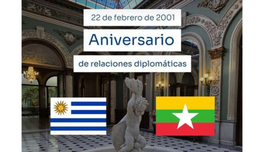 imagen de Aniversario por los 25 años de RRDD entre Uruguay y Myanmar