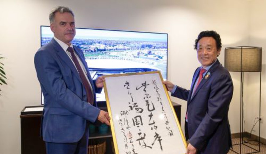imagen de Orsi recibió al director general de la FAO, Qu Dongyu