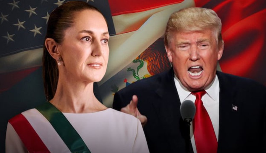 imagen de Sheinbaum le responde a Trump que “orgullosamente no” permitirá ingreso de tropas estadounidenses a su país