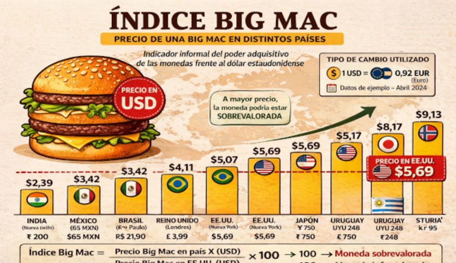 imagen de Cómo está Uruguay según el Índice Big Mac. Magela Misurraco