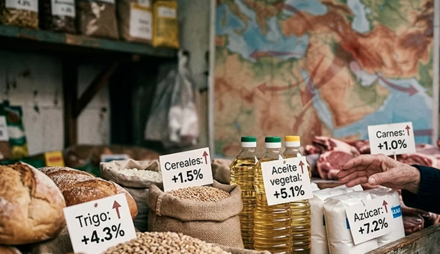 imagen de FAO: Conflicto de Irán impacta en precios mundiales de alimentos, cereales, leche y azúcar son un 2,4% más caros