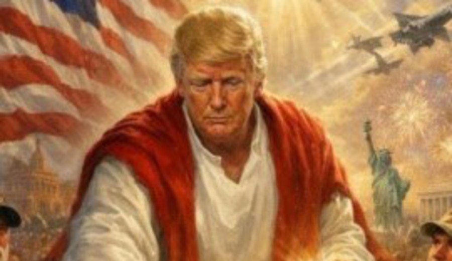 imagen de Trump divulga meme encarnando a Jesús y abre una brecha con sus bases cristianas