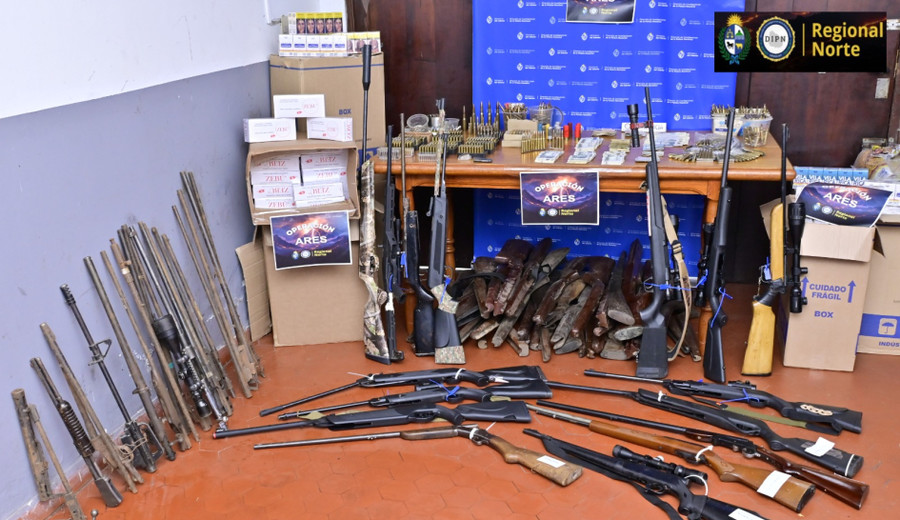 imagen de Operación Ares: más de 30 formalizados y casi 100 armas incautadas en un megaoperativo contra tráfico internacional