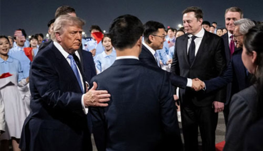 imagen de Donald Trump ya está en Beijing: qué empresarios y funcionarios eligió como laderos al bajar del avión en China