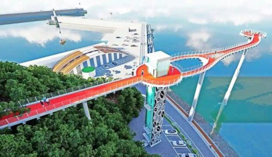 imagen de Corea del Sur construye una pasarela gigante de 108 metros sobre la desembocadura de un río en el mar