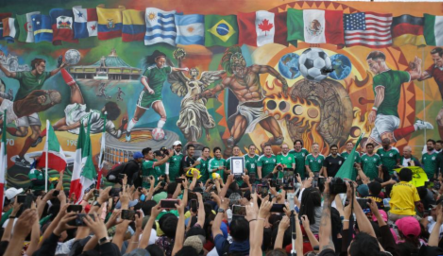 imagen de México logra Récord Guinness con el mural más grande del mundo hecho con pincel y alusivo al fútbol