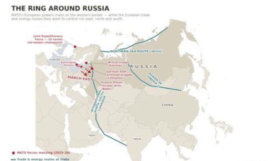 imagen de Las potencias europeas de la OTAN marchan alocadamente hacia el este en dirección a Rusia