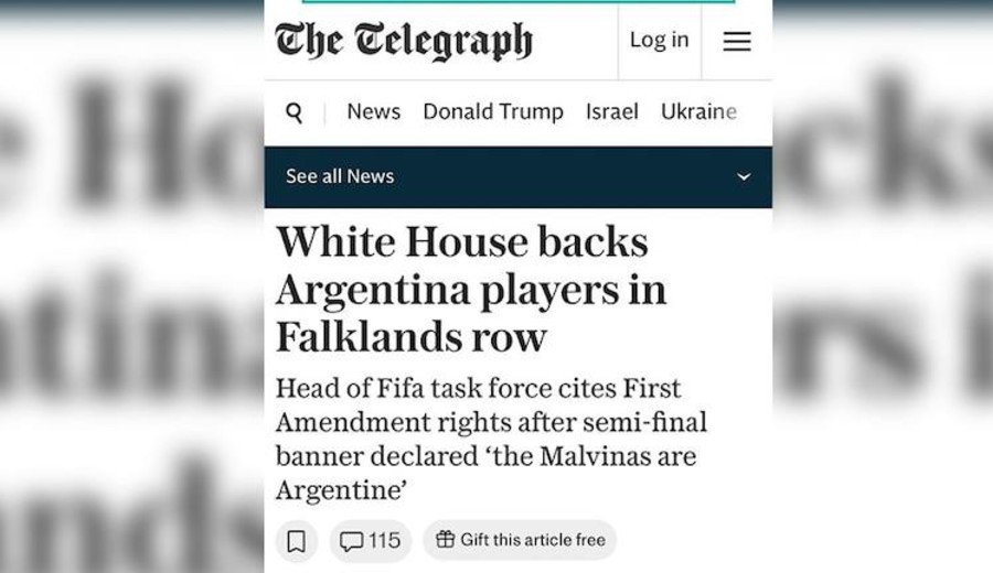 imagen de La Casa Blanca respaldó el derecho de los jugadores de la selección argentina a expresarse sobre la cuestión Malvinas
