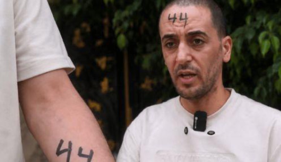 imagen de Israel como los nazis identifica a los prisioneros palestinos con números