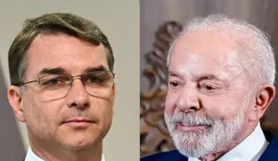 imagen de Lula y Flávio Bolsonaro en empate técnico en primera y segunda vuelta, según encuesta de Datafolha
